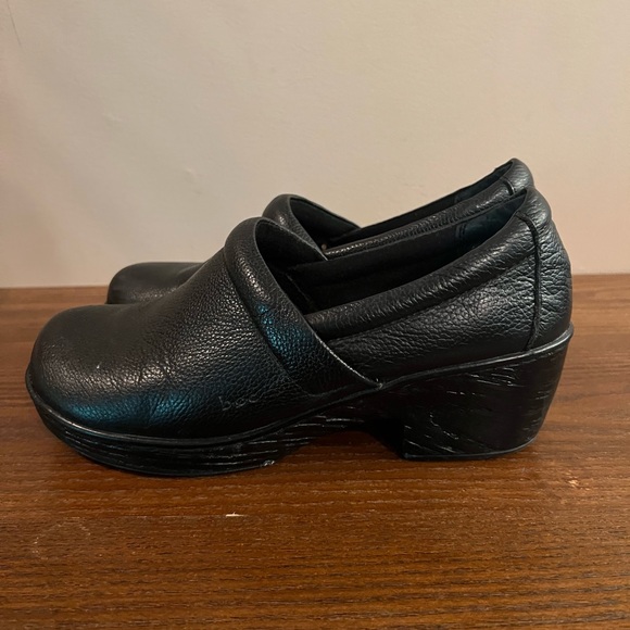 BOC Born Black Nadiya Leather Slip On Wedge Closed Professional Clogs - Size 9 - Picture 3 of 7